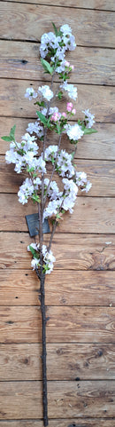 Zijden bloesemtak in licht- of hardroze