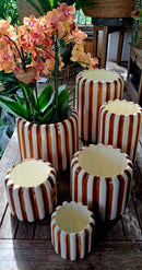 Streepjes vazen serie