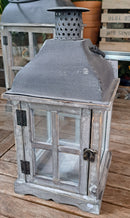 Lantaarn Hout met houten ruitverdeling