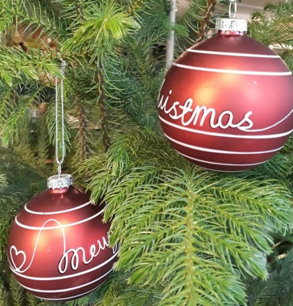 Klassieke rode kerstbal