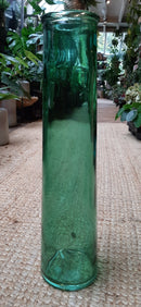 Strak vaasje groen glas L