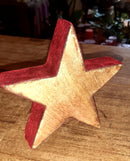 X mas Red Velvet Wooden Star