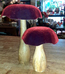 Red Velvet houten Paddenstoel