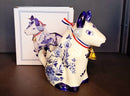 Delfts Blauw melkkannetje Koe met bel
